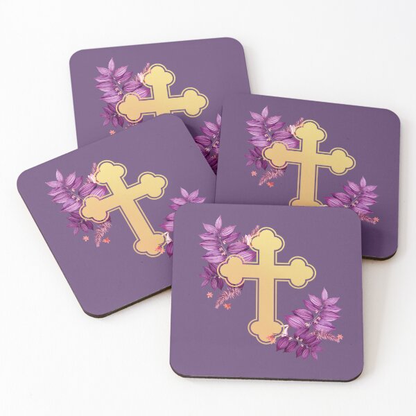 Item preview, Floral Christian Orthodox Cross Feminine designed and sold by theorthodoxpath.