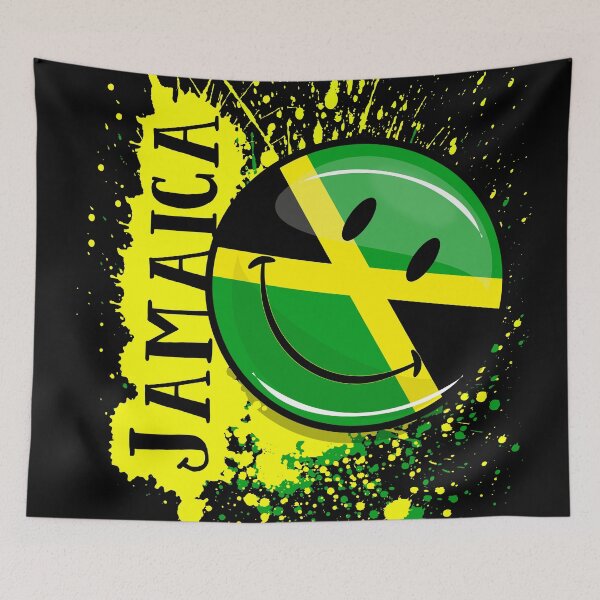 Item preview, A Splash of Jamaica Smiling Jamaican Flag designed and sold by Cloud9hopper.