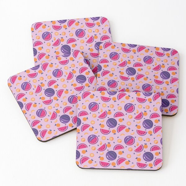 Item preview, Summer. Watermelon. Orange. Lemon. Violet and Pink 3D Pattern designed and sold by LeMuArt ⭐⭐⭐⭐⭐.