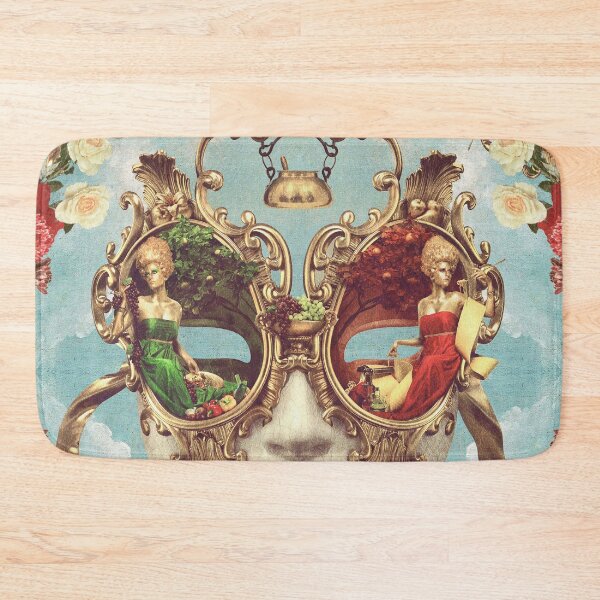 Item preview, Floral Opulence - Red, Green & Gold Venetian Mask designed and sold by Vertigo Artography.