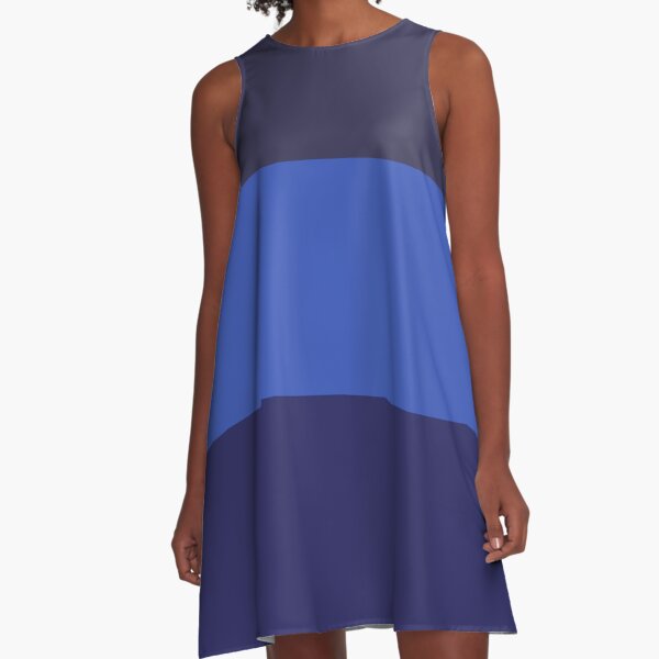 BLUE STRIPS A-Line Dress
