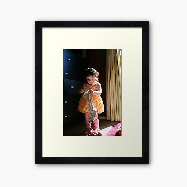 Sock Puppet Framed Art Print