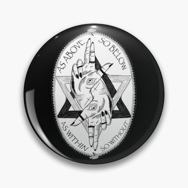 Artikelvorschau, Wie oben so unten Ah innerhalb so ohne Okkulte Hexagramm-Alchemie Pagan Satanic Gothic entworfen und verkauft von Reign Of Darkness.