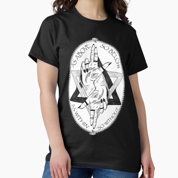 Item preview, As Above So Below Ah within so without Occult Hexagram alchemy Pagan Satanic Gothic  designed and sold by Reign Of Darkness.