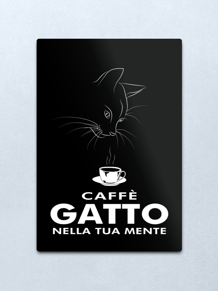 Alternate view of Caffè Gatto Metal Print