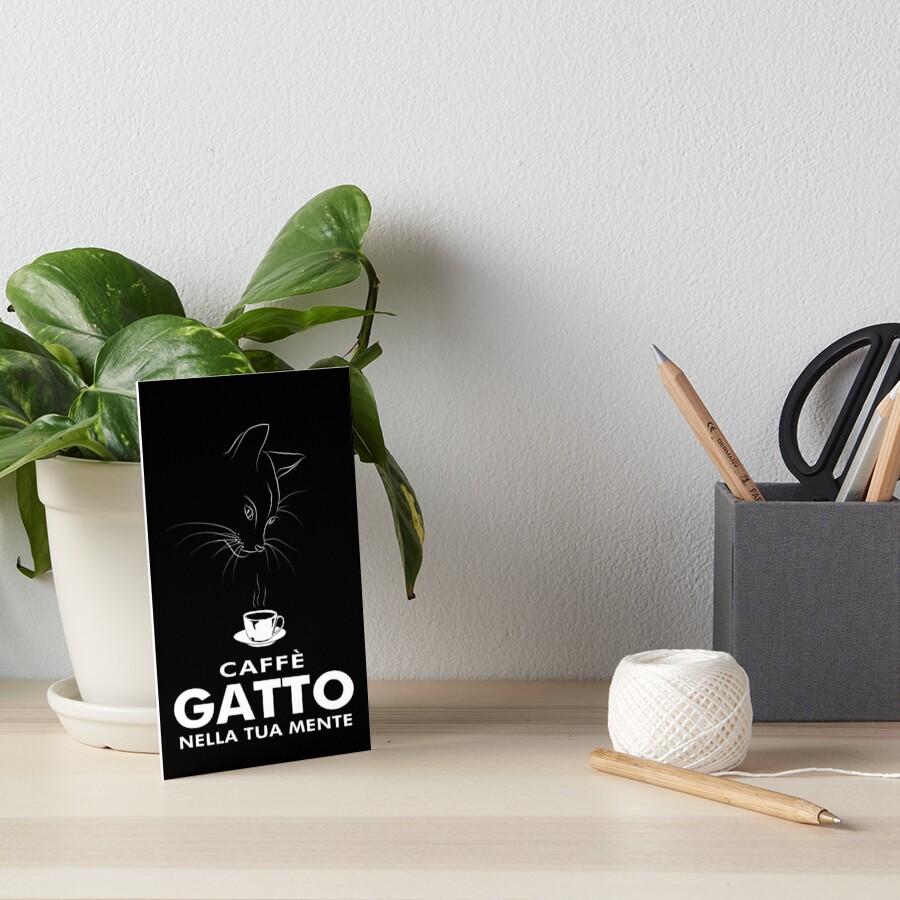 Caffè Gatto Art Board Print