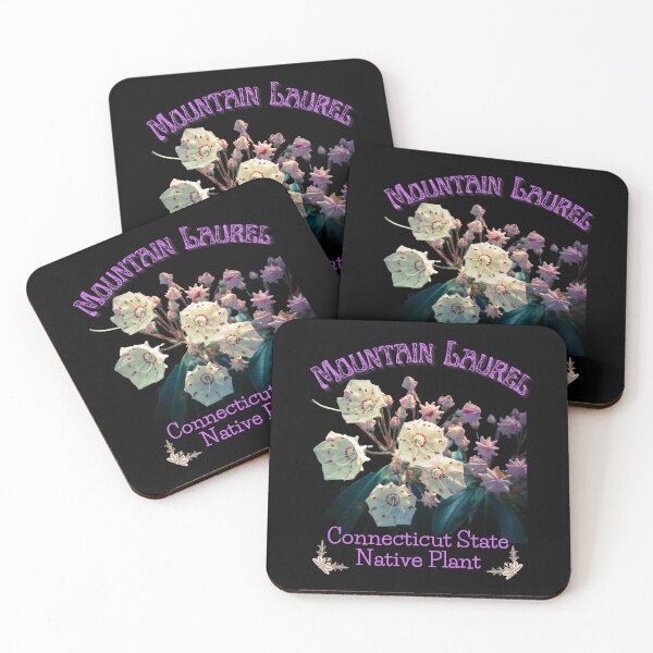 Item preview, Mountain Laurel Connecticut State Flower Colorful Design designed and sold by EarthArtDesigns.