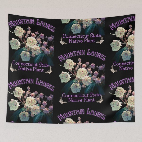 Item preview, Mountain Laurel Connecticut State Flower Colorful Design designed and sold by EarthArtDesigns.