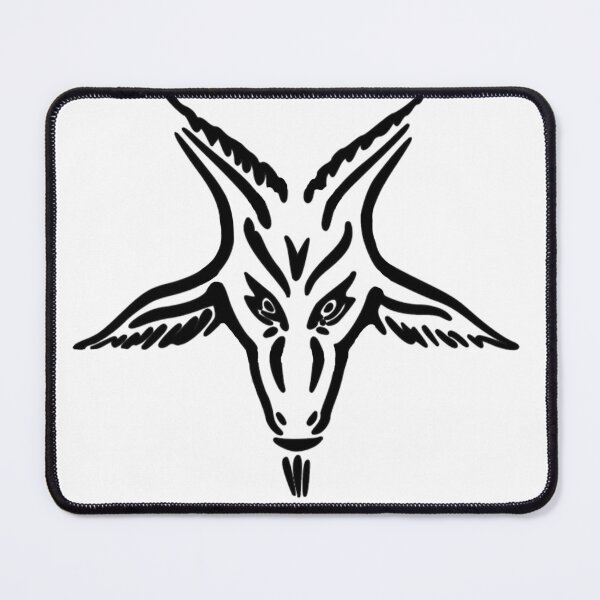 Item preview, Satanic Goat Head Baphomet Pentagram Occult Satan Baphomet Goat Head Satan Head designed and sold by Reign Of Darkness.