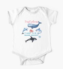 Forget Princess I Want To Be A Marine Biologist Kids T-Shirt One Piece - Short Sleeve