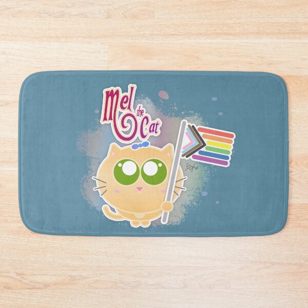 Item preview, Mel the Cat with Pride Flag designed and sold by elisagavi.