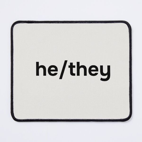Item preview, He/them pronoun. Simple black lettering. designed and sold by helga-wigandt.