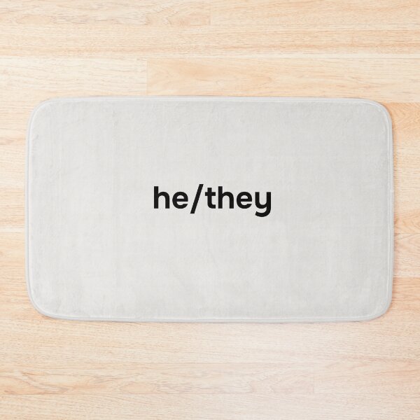 Item preview, He/them pronoun. Simple black lettering. designed and sold by helga-wigandt.