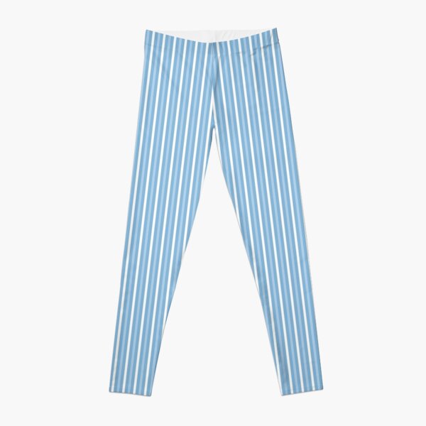 Vertical Blue and White Striped Leggings for Sale by OutcastBrain Redbubble