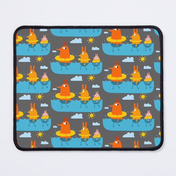 Item preview, Three rabbits looking like chickens swimming in the sea designed and sold by evellade.