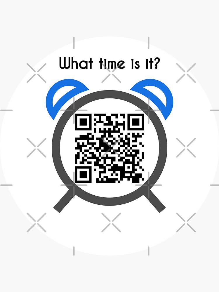 "Clock Time What time is it? Link QR code" Sticker by hign Redbubble