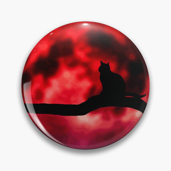 Item preview, cat and dramatic moon designed and sold by DopeDesign111.