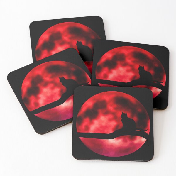 Item preview, cat and dramatic moon designed and sold by DopeDesign111.
