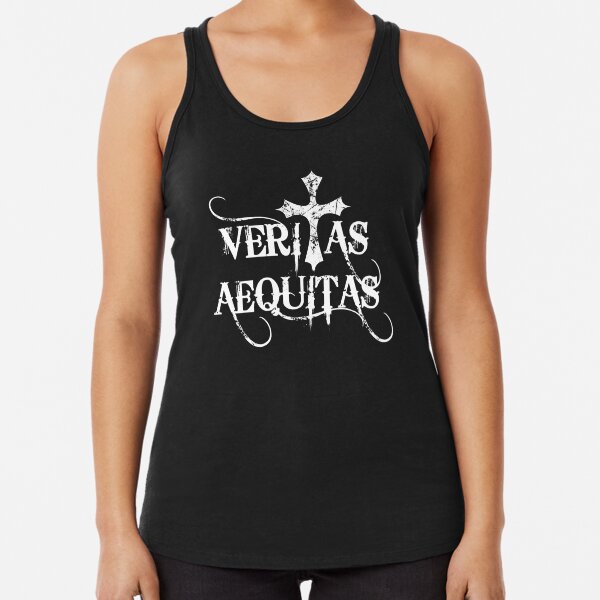 Veritas Aequitas. Truth & Justice Racerback Tank Top