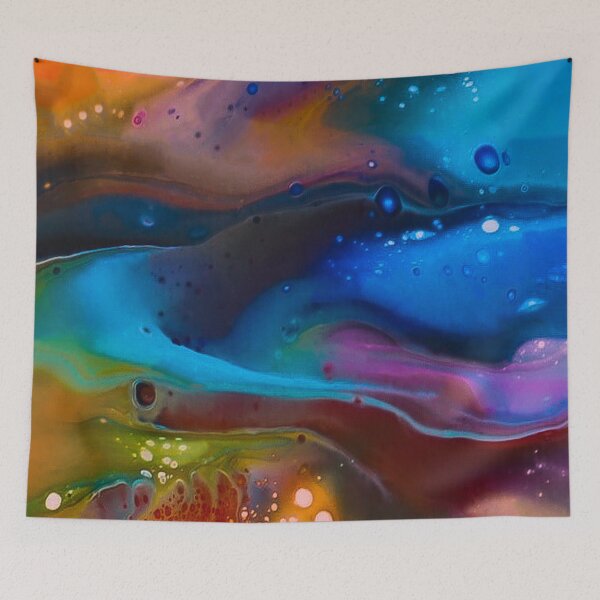 Item preview, Muted Turquoise Drip (acrylic pour) designed and sold by Alane Fideler.