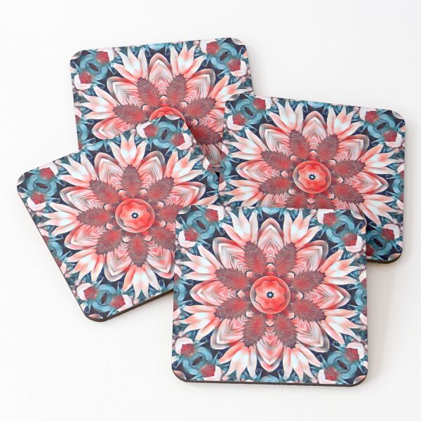 Item preview, Red sunflower pattern designed and sold by MarieClaude1954.