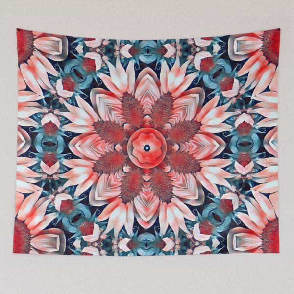 Item preview, Red sunflower pattern designed and sold by MarieClaude1954.