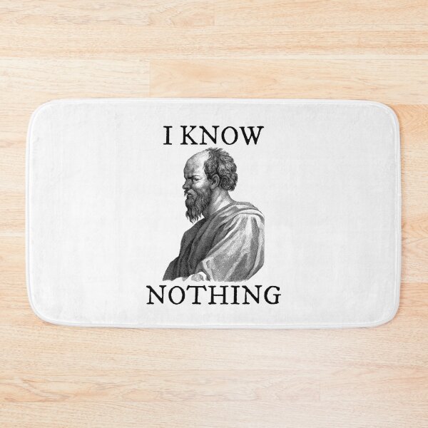 Item preview, Socrates Quote I Know Nothing Ancient Greek Philosophy  designed and sold by The Junto Shop.