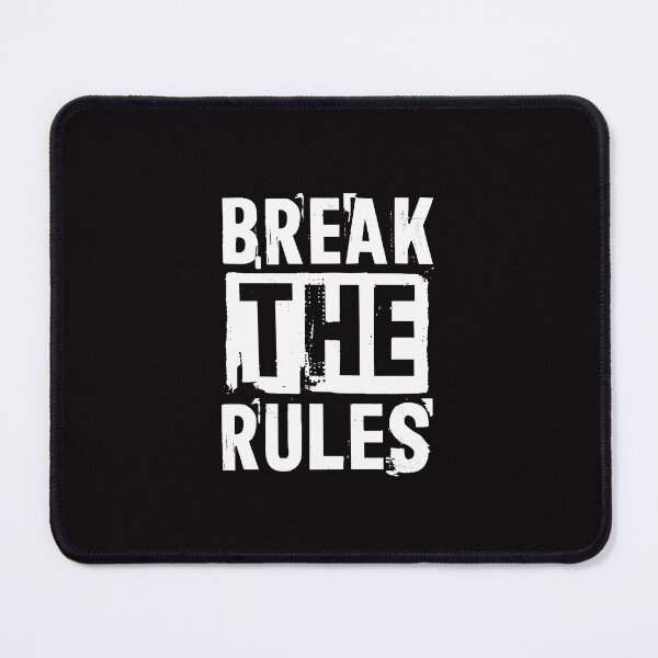 Item preview, Break the Rules Grunge Typography Quote White designed and sold by WearWolfDesigns.