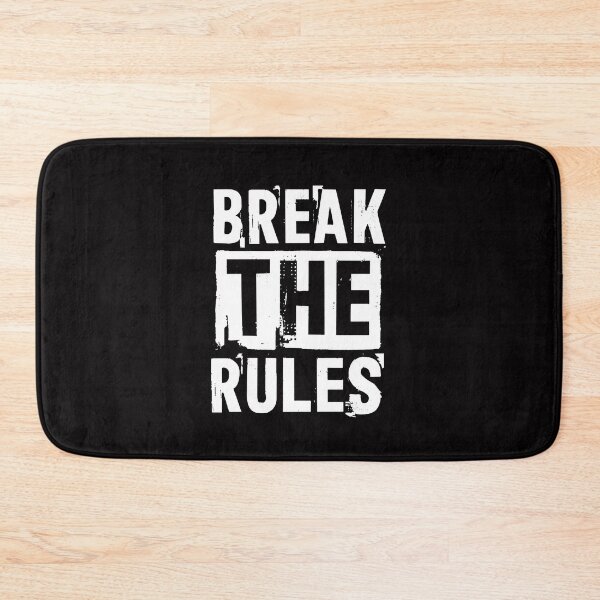 Item preview, Break the Rules Grunge Typography Quote White designed and sold by WearWolfDesigns.