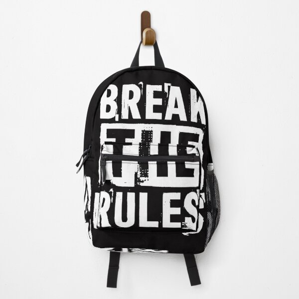 Item preview, Break the Rules Grunge Typography Quote White designed and sold by WearWolfDesigns.