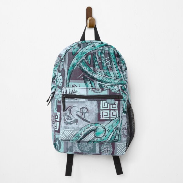 Item preview, Samoan Tapa Patchwork - Hawaiian Teal Ocean Tribal Overlay designed and sold by sunnthreads.
