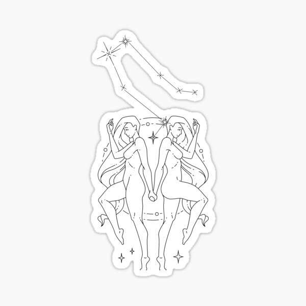 Gemini Celestial Women Sticker