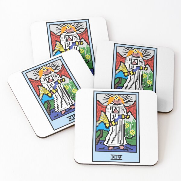 Item preview, Wait, is this pixel art tarot? White - Major Arcana 'Temperance' (Design for T-shirt, stickers and other accessories) designed and sold by Pixel Waite.