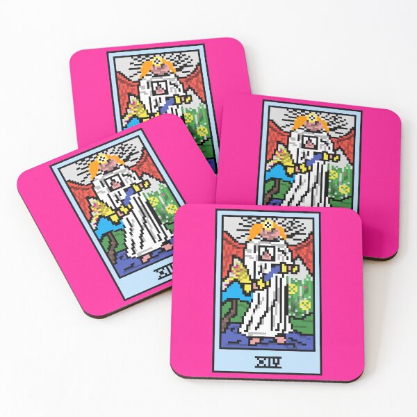 Item preview, Wait, is this pixel art tarot? Pink - Major Arcana 'Temperance' (Design for T-shirt, stickers and other accessories) designed and sold by Pixel Waite.