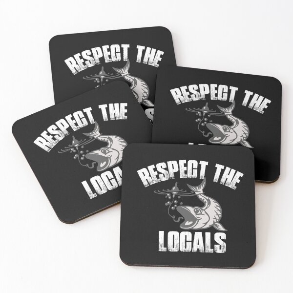 Item preview, Vintage Respect the locals Bold Typography and fish illustration  designed and sold by X-Trends.