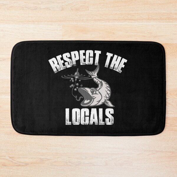 Item preview, Vintage Respect the locals Bold Typography and fish illustration  designed and sold by X-Trends.