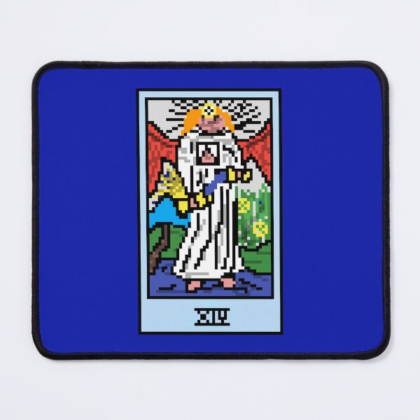 Item preview, Wait, is this pixel art tarot? Blue - Major Arcana 'Temperance' (Design for T-shirt, stickers and other accessories) designed and sold by Pixel Waite.