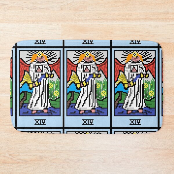 Item preview, Wait, is this pixel art tarot? Yellow - Major Arcana 'Temperance' (Design for T-shirt, stickers and other accessories) designed and sold by Pixel Waite.