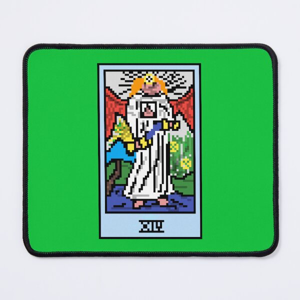 Item preview, Wait, is this pixel art tarot? Green - Major Arcana 'Temperance' (Design for T-shirt, stickers and other accessories) designed and sold by Pixel Waite.