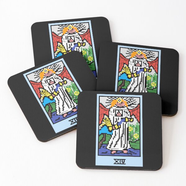 Item preview, Wait, is this pixel art tarot? Black - Major Arcana 'Temperance' (Design for T-shirt, stickers and other accessories) designed and sold by Pixel Waite.