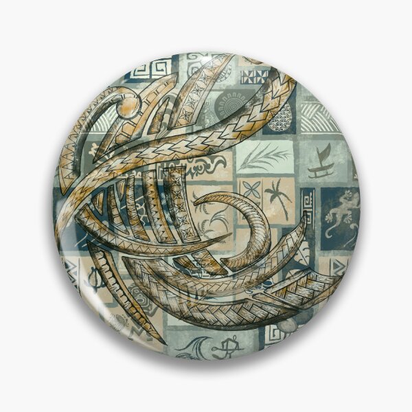 Item preview, Samoan Village Tapa Patchwork - Hawaiian Ancient Tribal Overlay  designed and sold by sunnthreads.