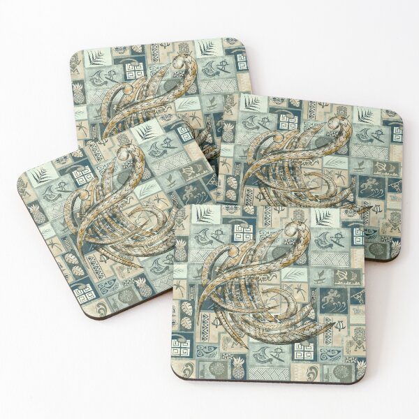 Item preview, Samoan Village Tapa Patchwork - Hawaiian Ancient Tribal Overlay  designed and sold by sunnthreads.