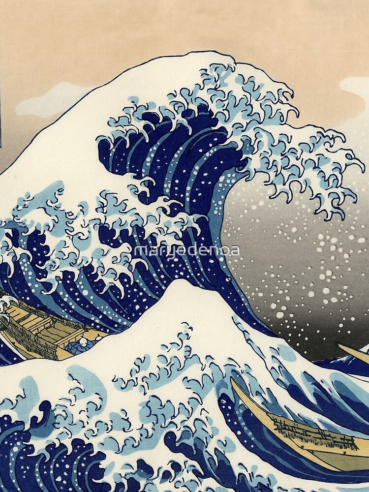 Thumbnail 3 of 3, Scarf, The Great Wave Off Kanagawa designed and sold by maryedenoa.