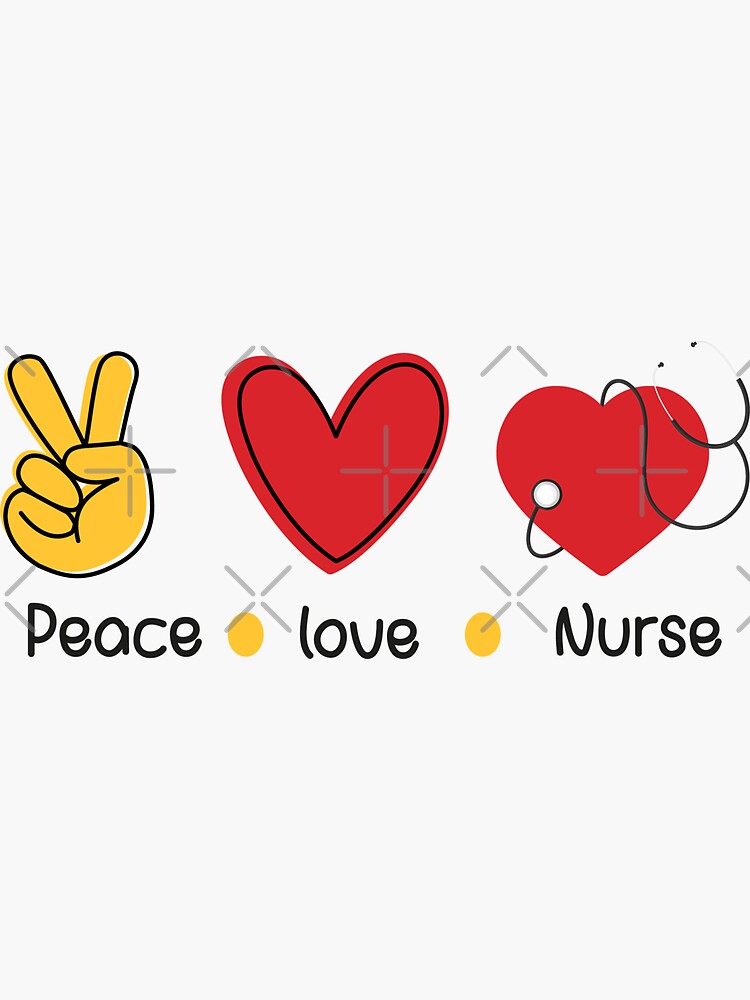 peace love nursing' Sticker