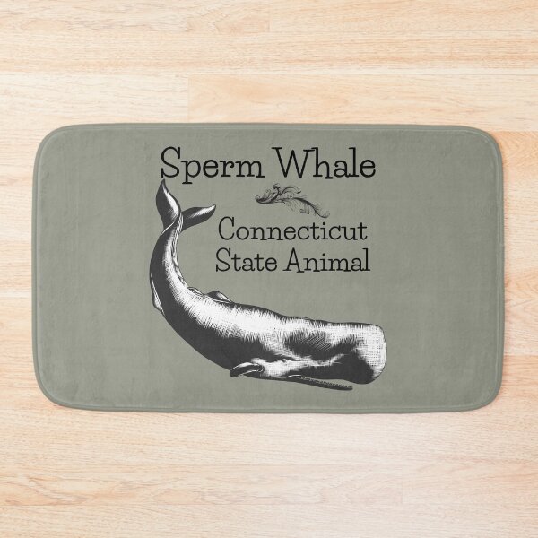 Item preview, Sperm Whale Connecticut State Animal Line Drawing Design designed and sold by EarthArtDesigns.