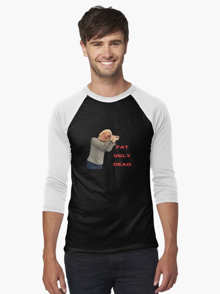 Thumbnail 1 of 3, Baseball ¾ Sleeve T-Shirt, Fat Ugly Dead designed and sold by WhatIsMusicPod.
