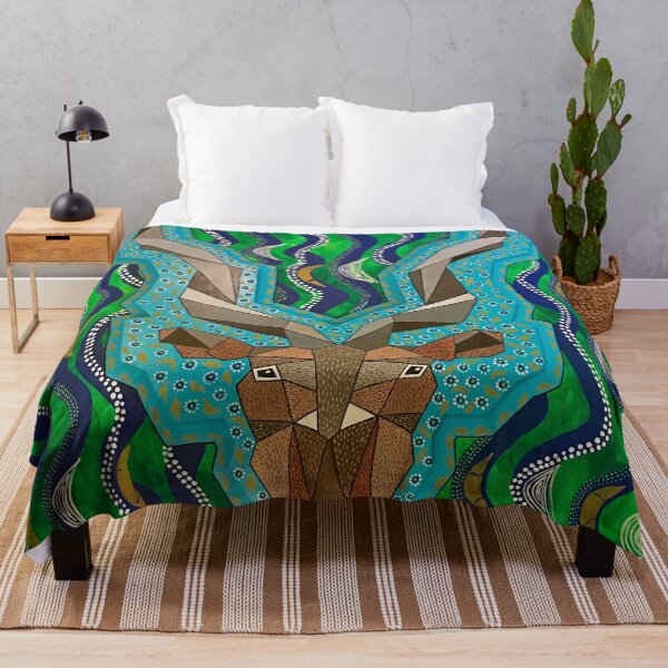 Greater Kudu Throw Blanket