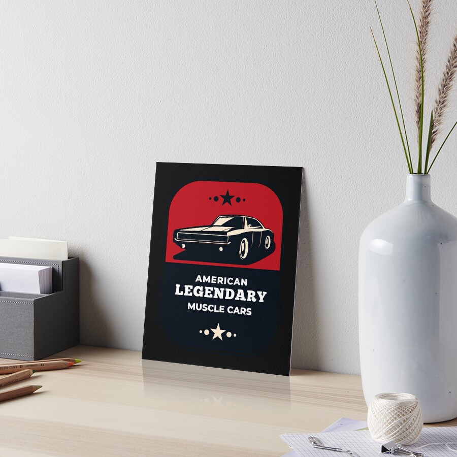 Great Legendary American Muscle Car Art Board Print By Klimov0101 Redbubble