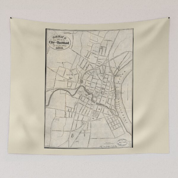 Item preview, Old Map of Hartford, Connecticut (1859) designed and sold by allhistory.