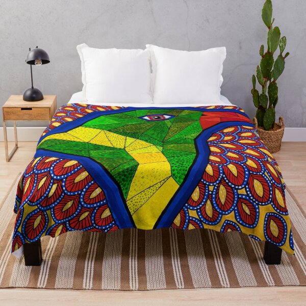 Green-headed Oriole Throw Blanket